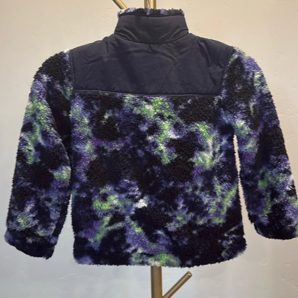 Art Class Orange and Steel Blue Sherpa Jacket with Pockets, NWT